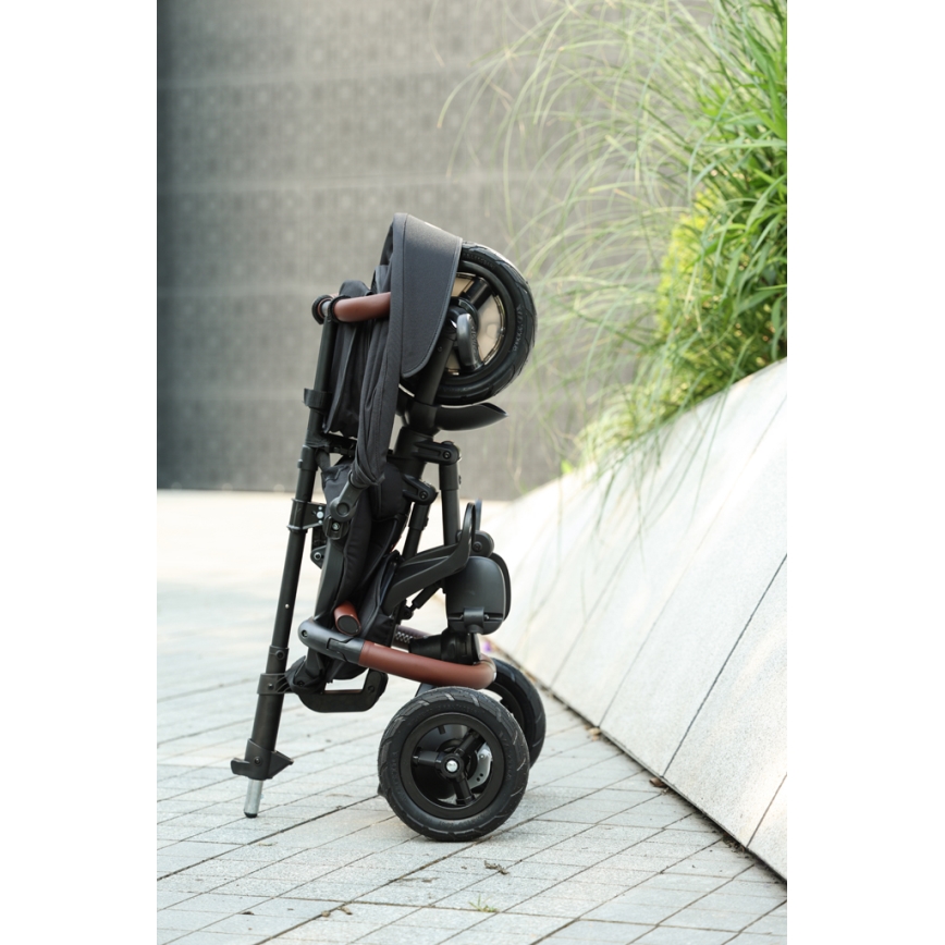 QPlay - Triciclo infantil 6 en 1 RITO DELUXE gris
