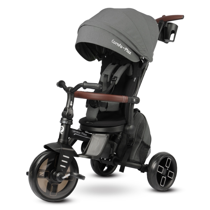 QPlay - Triciclo infantil 7 en 1 COMFO MAX gris