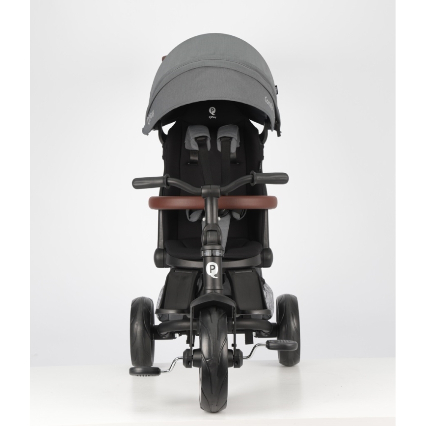 QPlay - Triciclo infantil 7 en 1 COMFO MAX gris