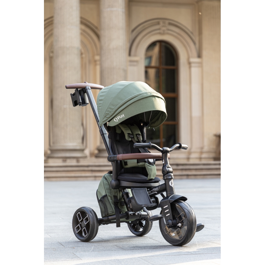 QPlay - Triciclo infantil 7 en 1 COMFO MAX verde