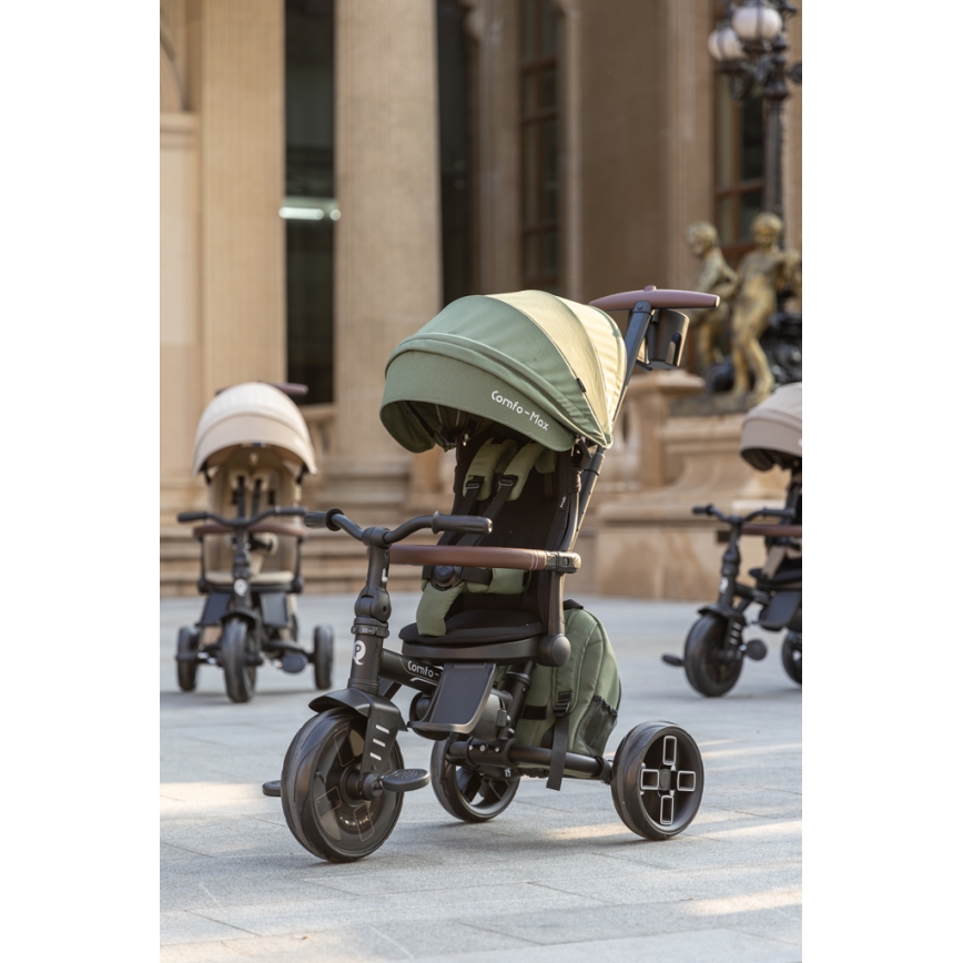 QPlay - Triciclo infantil 7 en 1 COMFO MAX verde