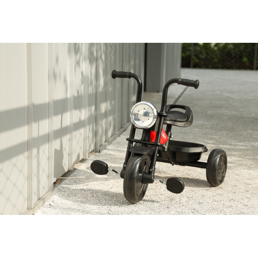 QPlay - Triciclo infantil TRIDURO negro/rojo