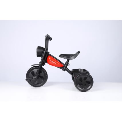 QPlay - Triciclo infantil TRIDURO negro/rojo