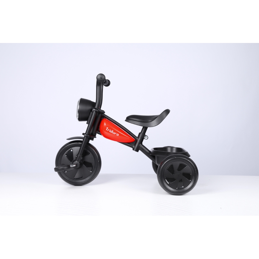 QPlay - Triciclo infantil TRIDURO negro/rojo
