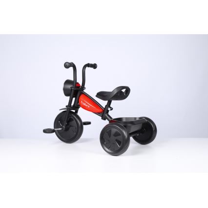 QPlay - Triciclo infantil TRIDURO negro/rojo