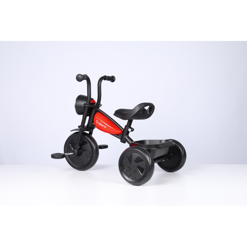 QPlay - Triciclo infantil TRIDURO negro/rojo