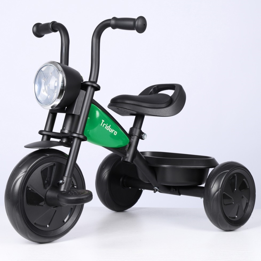 QPlay - Triciclo infantil TRIDURO negro/Verde