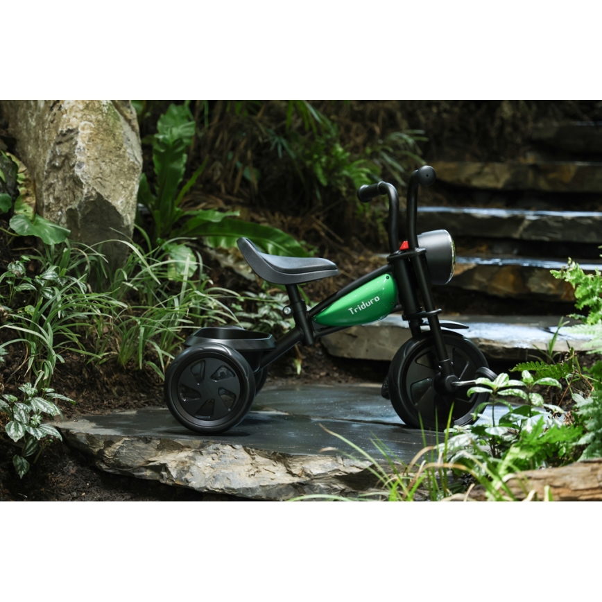 QPlay - Triciclo infantil TRIDURO negro/Verde