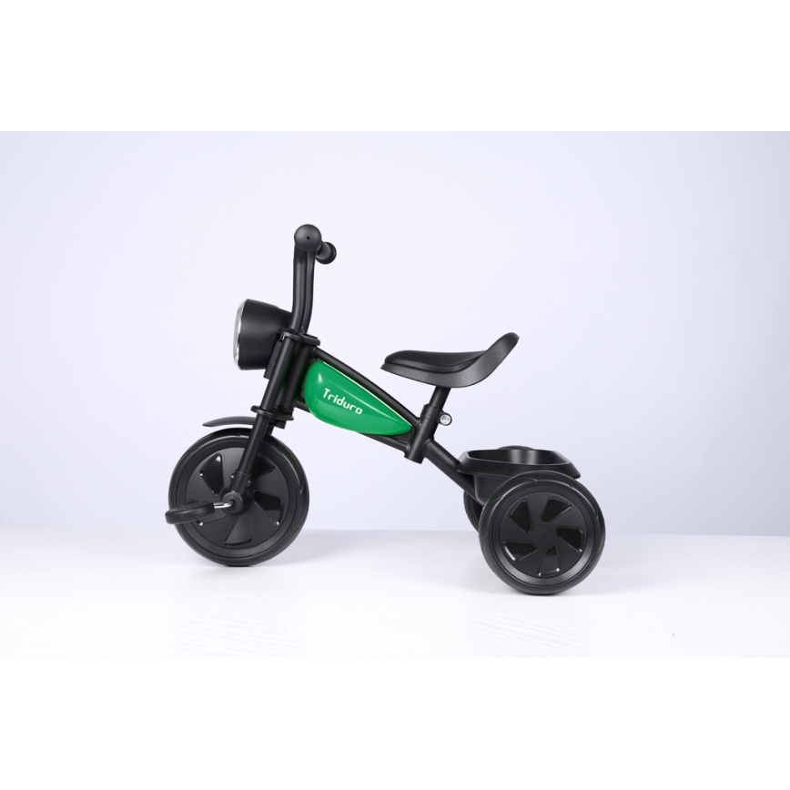 QPlay - Triciclo infantil TRIDURO negro/Verde