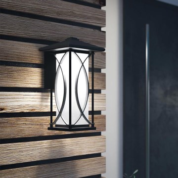 Quintiesse - Aplique de pared exterior ASHBERN M 1xE27/60W/230V IP44 negro