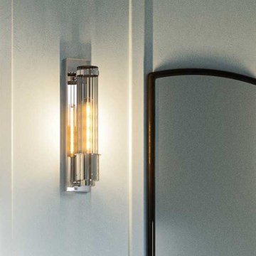 Quintiesse - Aplique de pared LED para baño WELLINGTON 1xE27/7W/230V IP44 cromo brillante