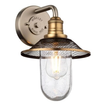 Quintiesse - Aplique de pared para baño RIGBY 1xE27/40W/230V IP44, acabado en bronce