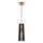 Quintiesse - Lámpara colgante de varilla LINARA 1xE27/60W/230V diámetro 15,2 cm negra/dorada