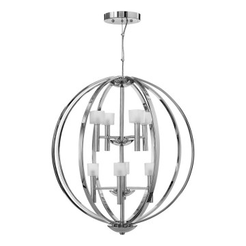 Quintiesse - Lámpara colgante LED suspendida por cable MONDO 8xG9/3W/230V diámetro 71,3 cm cromo brillante