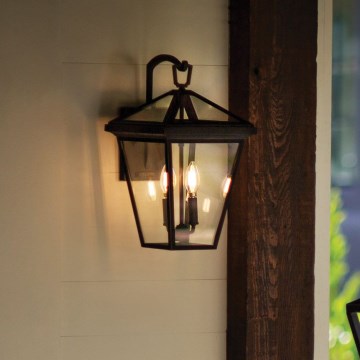 Quintiesse - Lámpara de pared exterior ALFORD M 2xE14/40W/230V IP44 negra