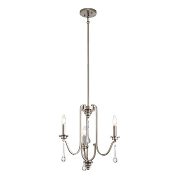 Quintiesse - Lámpara de techo con barra KARLEE 3xE14/60W/230V Ø 45,7 cm cromo mate