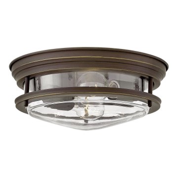 Quintiesse - Lámpara de techo para exterior HADRIAN 2xE27/40W/230V Ø 27,8 cm IP44 acabado bronce