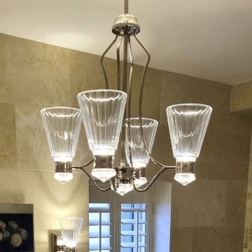 Quintiesse - Lámpara LED para baño sobre varilla KAYVA LED/24W/230V IP44 cromo brillante