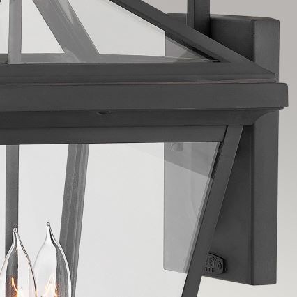 Quintiesse - Lámpara de pared exterior ALFORD L 3xE14/40W/230V IP44 negra