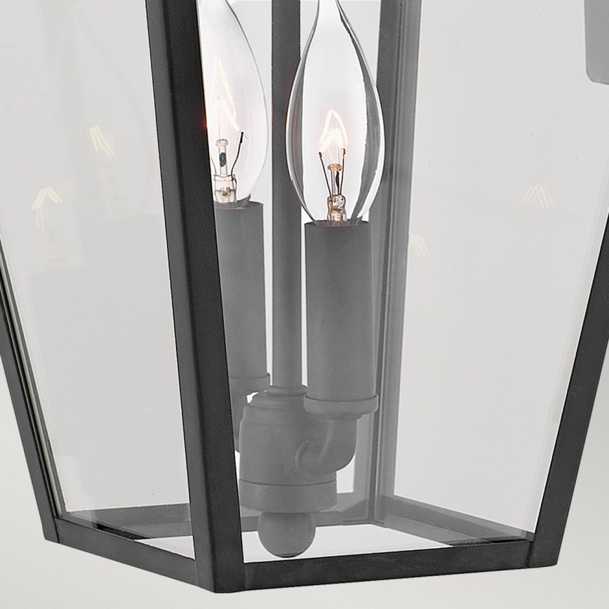 Quintiesse - Lámpara de pared exterior ALFORD M 2xE14/40W/230V IP44 negra