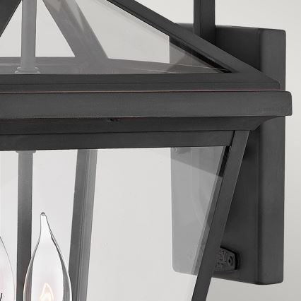 Quintiesse - Lámpara de pared exterior ALFORD M 2xE14/40W/230V IP44 negra