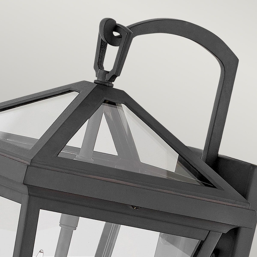 Quintiesse - Lámpara de pared exterior ALFORD S 2xE14/40W/230V IP44 negra