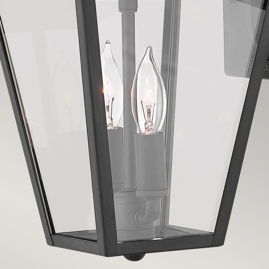 Quintiesse - Lámpara de pared exterior ALFORD S 2xE14/40W/230V IP44 negra