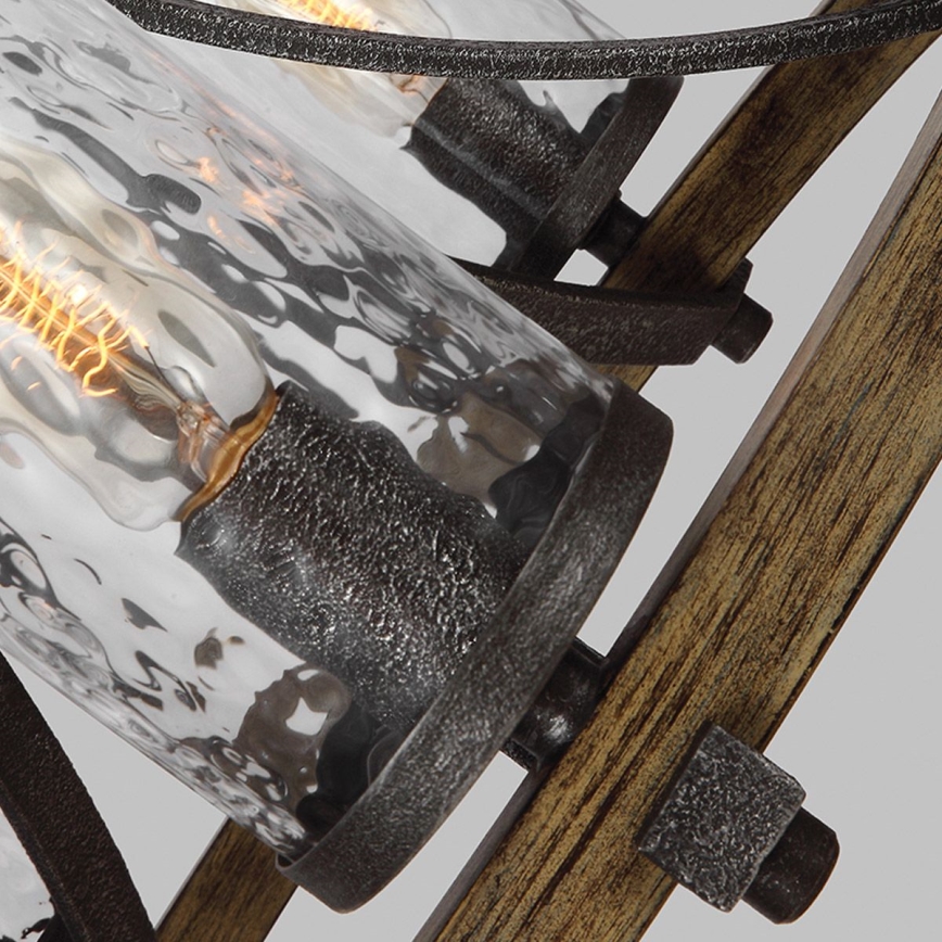 Quintiesse - Lámpara colgante ANGELO con cadena 5xE27/60W/230V acabado roble