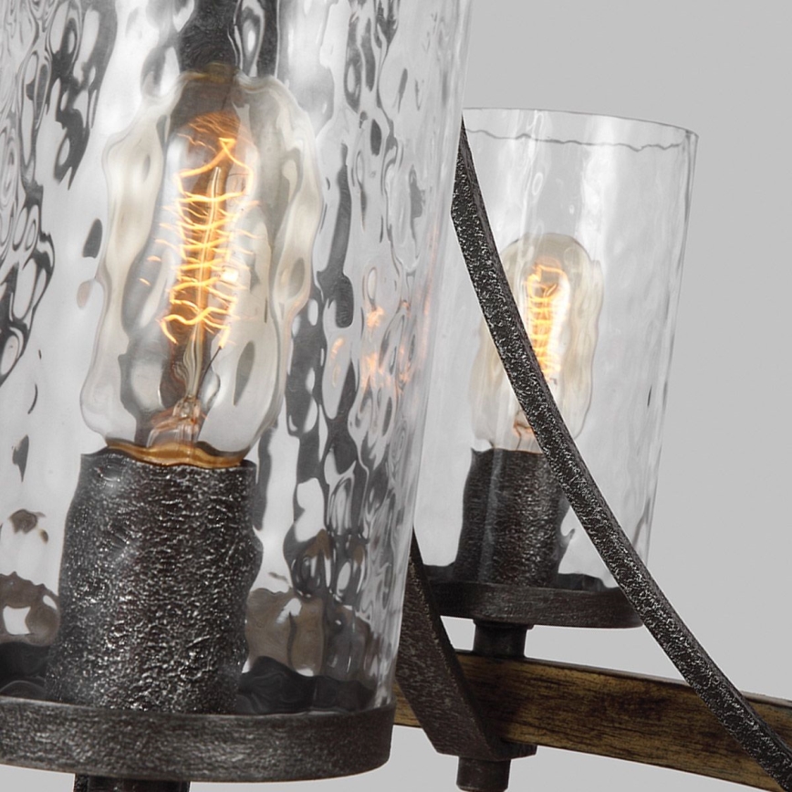 Quintiesse - Lámpara colgante ANGELO con cadena 5xE27/60W/230V acabado roble