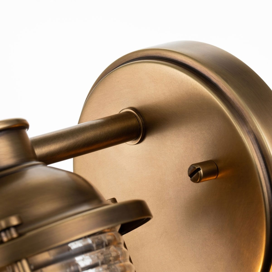 Quintiesse - Aplique de pared exterior ASHLAND BAY 1xE27/60W/230V IP44 acabado bronce