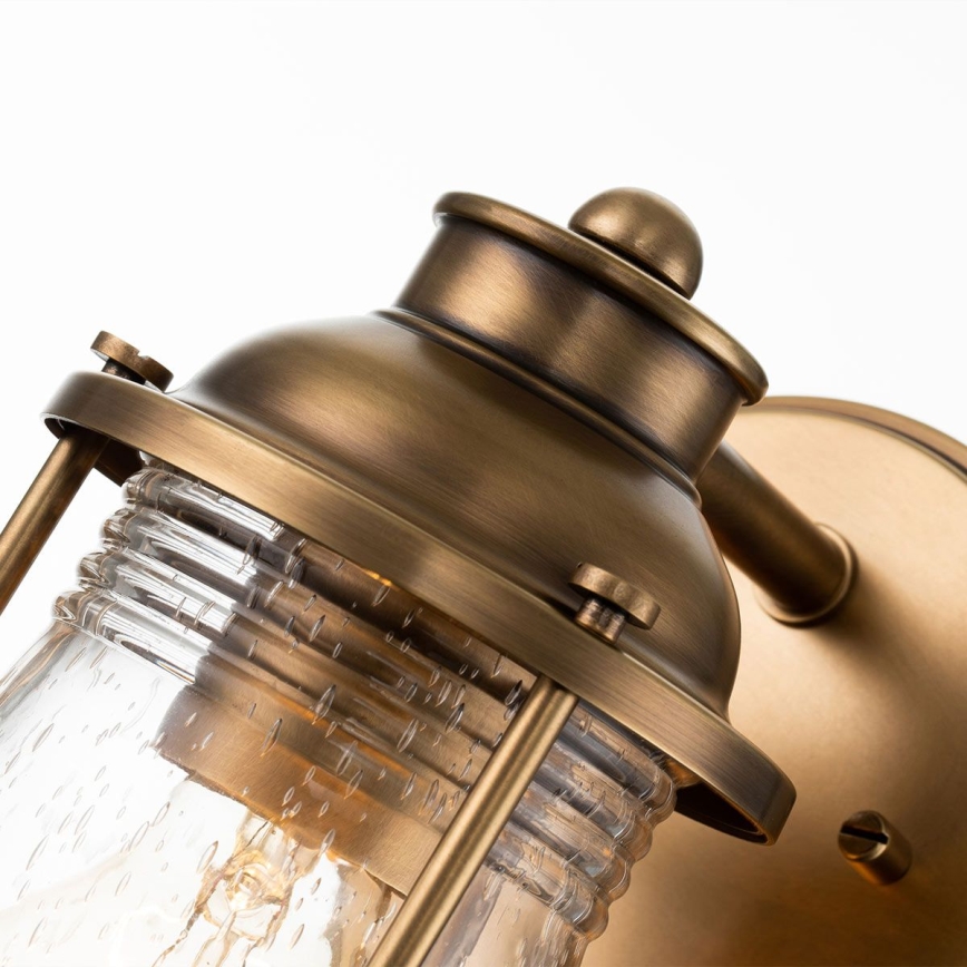 Quintiesse - Aplique de pared exterior ASHLAND BAY 1xE27/60W/230V IP44 acabado bronce