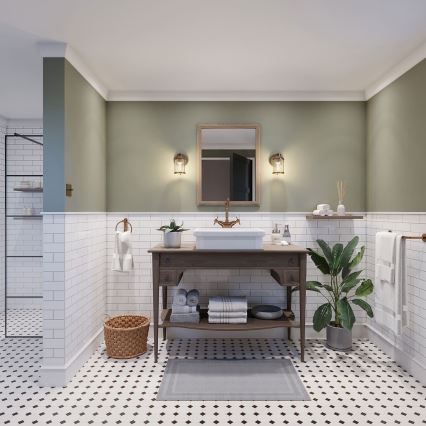 Quintiesse - Aplique de pared exterior ASHLAND BAY 1xE27/60W/230V IP44 acabado bronce