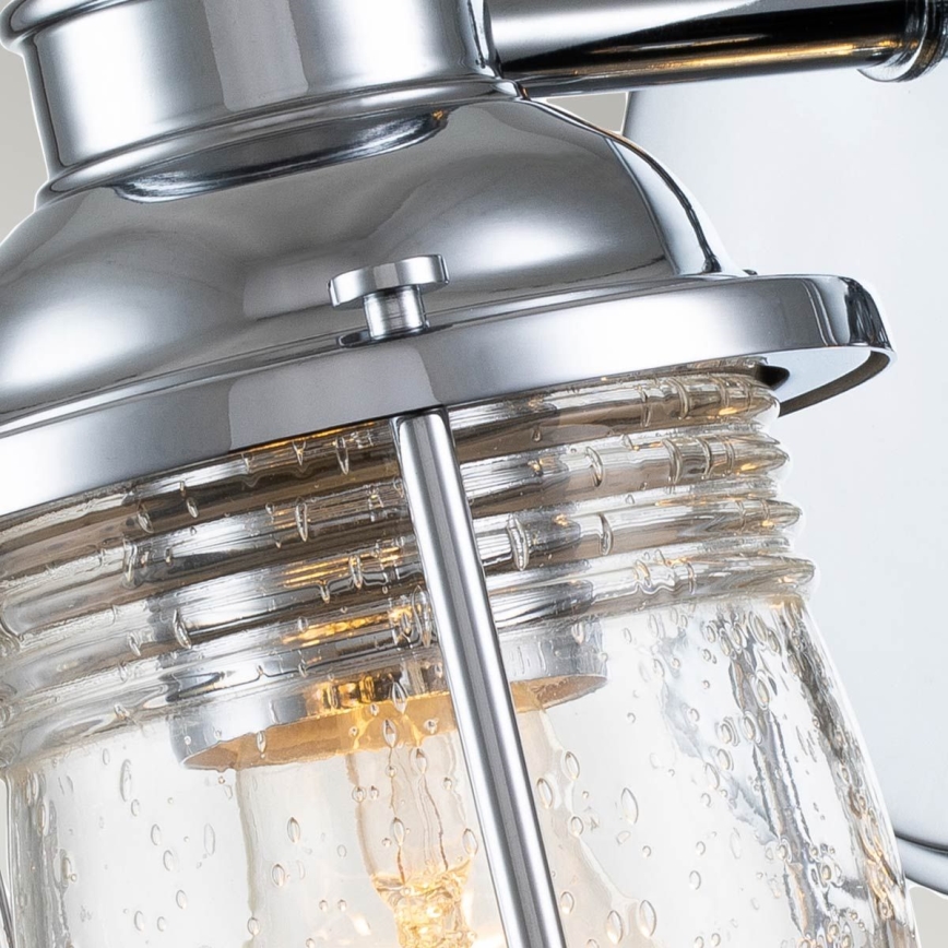 Quintiesse - Lámpara de pared exterior ASHLAND BAY 1xE27/60W/230V IP44 cromo brillante