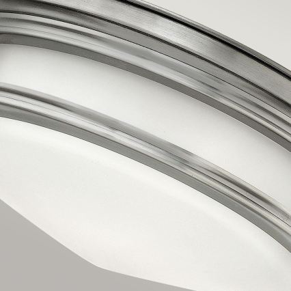 Quintiesse - Lámpara de techo para exterior HADRIAN 2xE27/40W/230V Ø 30,5 cm IP44 cromo mate