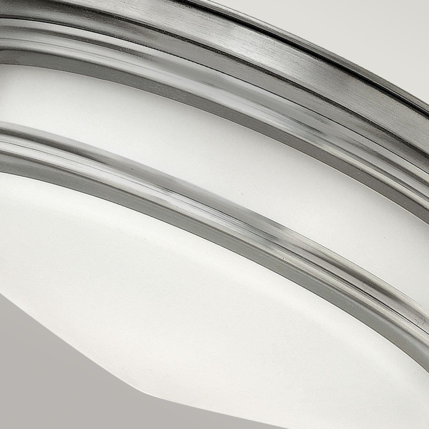 Quintiesse - Lámpara de techo para exterior HADRIAN 2xE27/40W/230V Ø 30,5 cm IP44 cromo mate