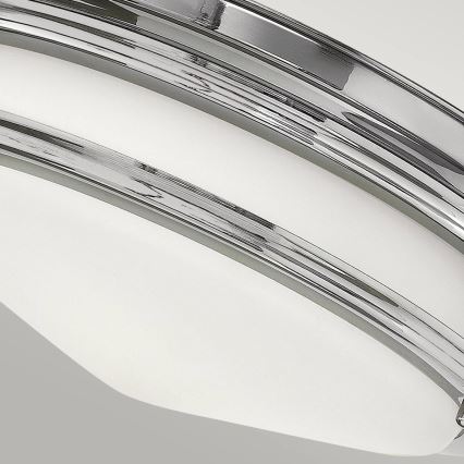 Quintiesse - Luminaria de poste exterior HADRIAN 2xE27/40W/230V Ø 27,8 cm IP44 cromo brillante