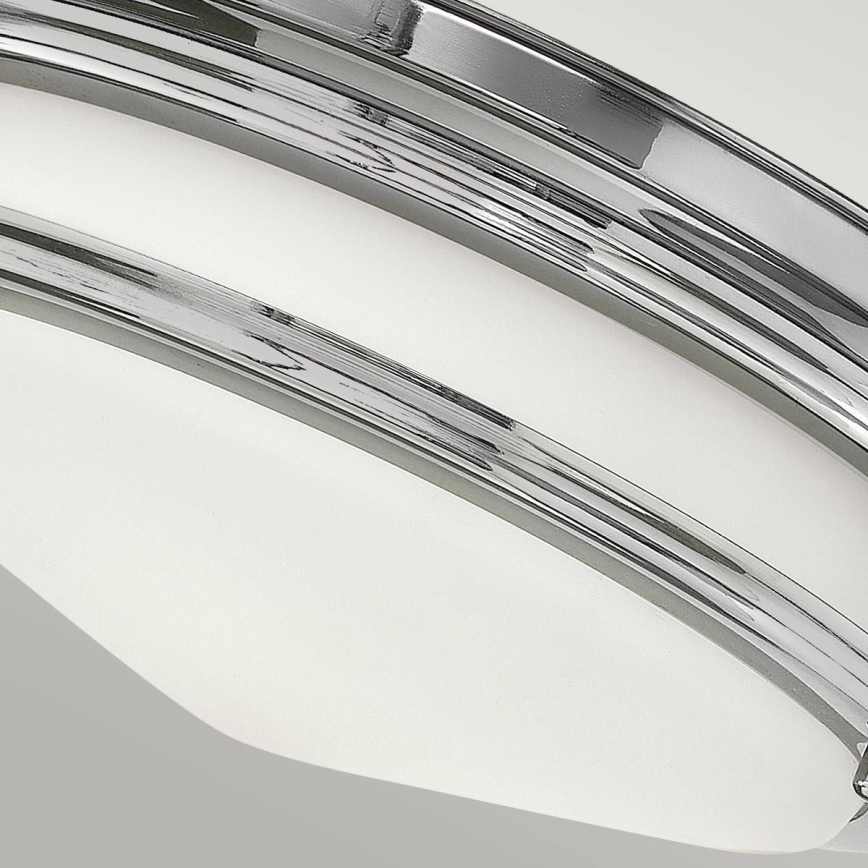 Quintiesse - Luminaria de poste exterior HADRIAN 2xE27/40W/230V Ø 27,8 cm IP44 cromo brillante