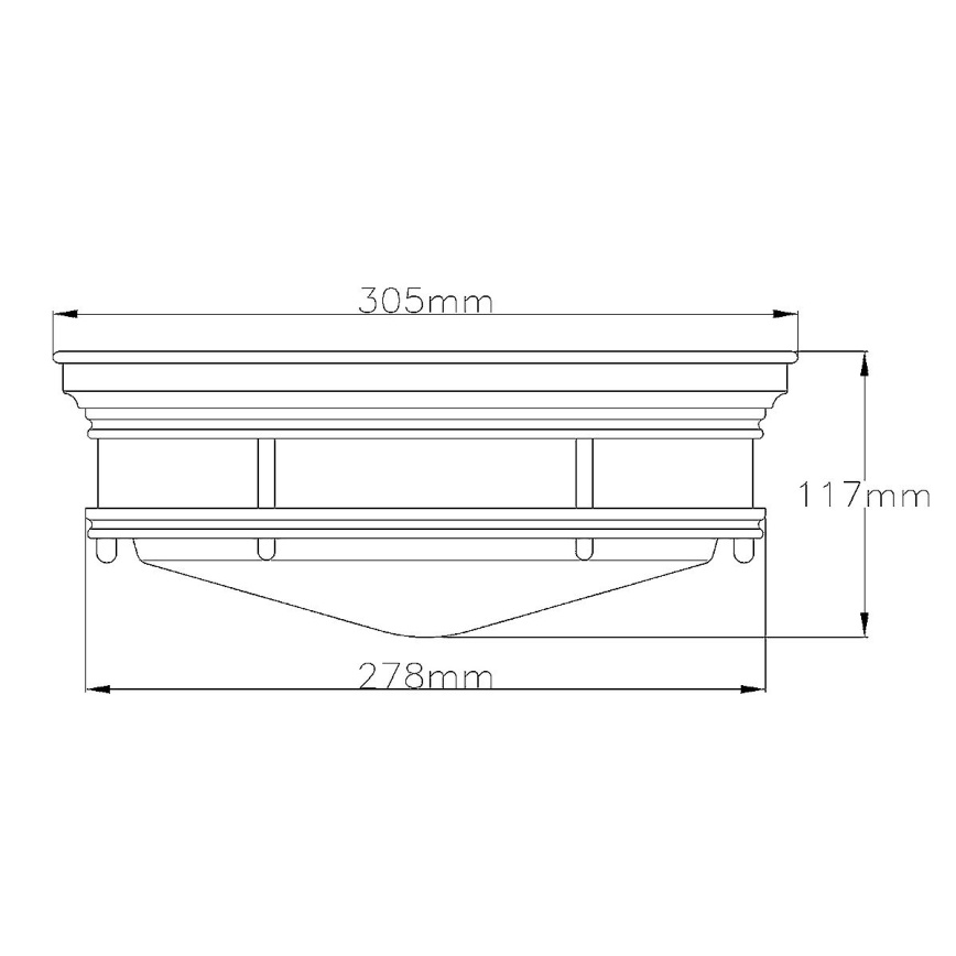 Quintiesse - Lámpara de techo para exterior HADRIAN 2xE27/40W/230V Ø 27,8 cm IP44 acabado bronce