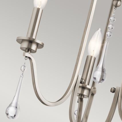 Quintiesse - Lámpara de techo con barra KARLEE 3xE14/60W/230V Ø 45,7 cm cromo mate