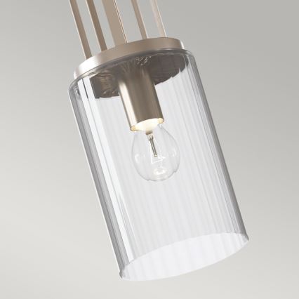 Quintiesse - Lámpara de techo con varilla KIMROSE 1xE27/60W/230V Ø 17,8 cm cromo brillante