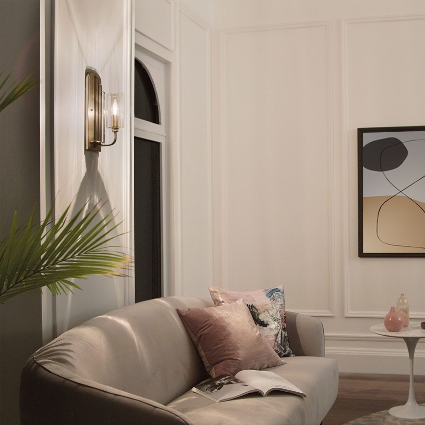 Quintiesse - Aplique de pared KIMROSE 1xE14/40W/230V dorado