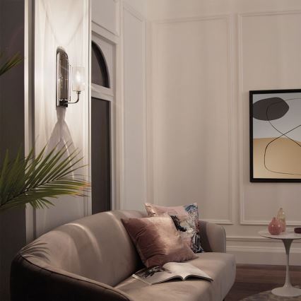 Quintiesse - Aplique de pared KIMROSE 1xE14/40W/230V en cromo brillante