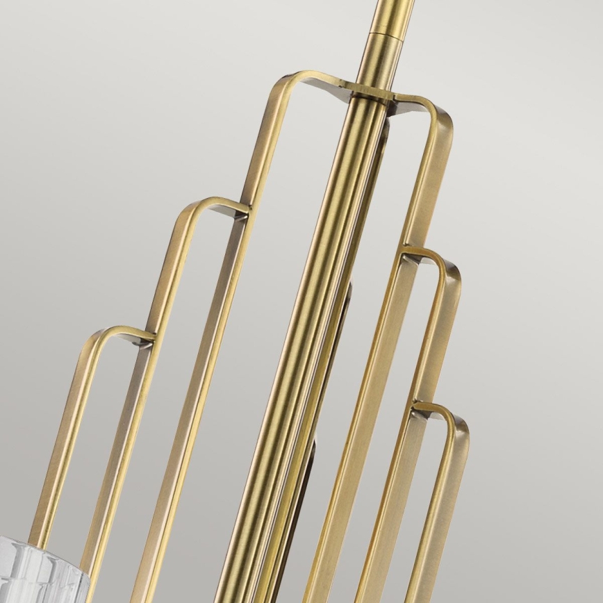 Quintiesse - Lámpara colgante con varilla KIMROSE 6xE14/40W/230V Ø 68,6 cm dorada