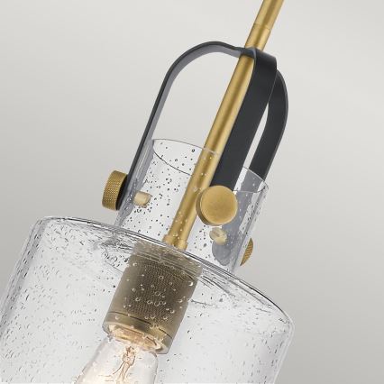 Quintiesse - Lámpara de techo con varilla KITNER 1xE27/60W/230V Ø 18 cm dorado/negro