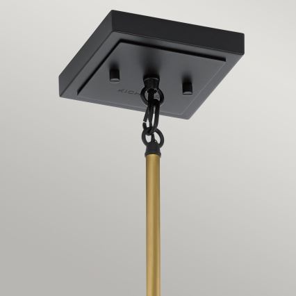 Quintiesse - Lámpara de techo con varilla KITNER 1xE27/60W/230V Ø 18 cm dorado/negro
