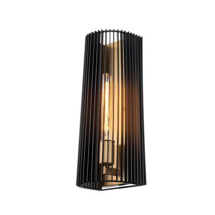 Quintiesse - Aplique de pared LINARA 1xE27/60W/230V negro/dorado