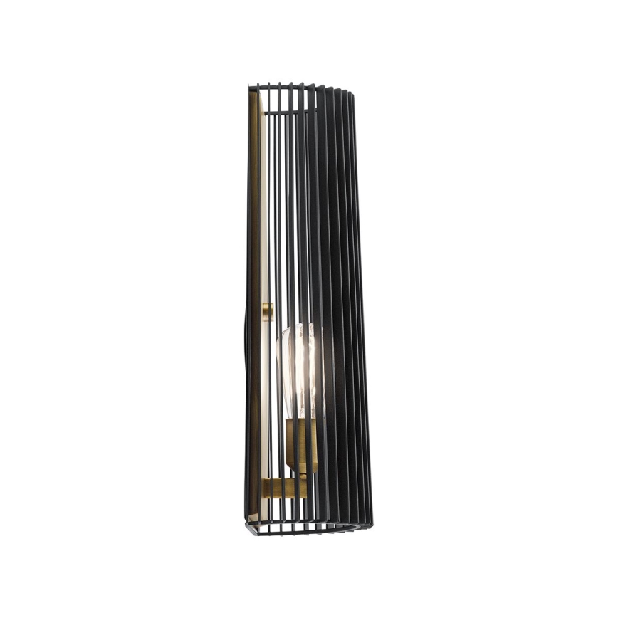 Quintiesse - Aplique de pared LINARA 1xE27/60W/230V negro/dorado