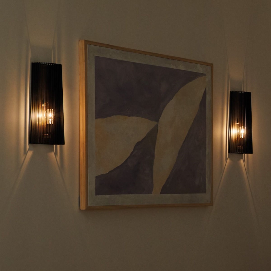 Quintiesse - Aplique de pared LINARA 1xE27/60W/230V negro/dorado