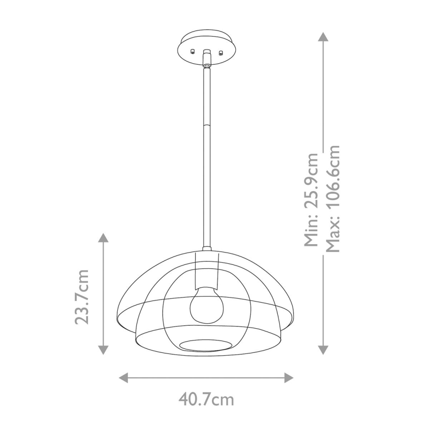 Quintiesse - Lámpara de techo con varilla LOTUS 1xE27/60W/230V Ø 40,7 cm dorada
