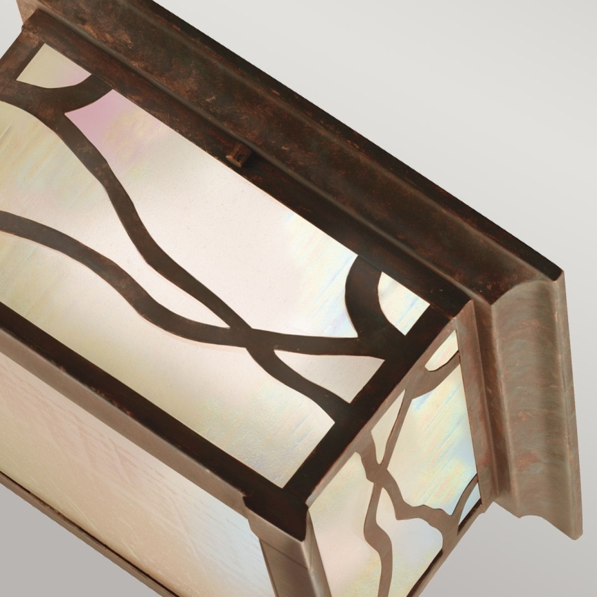 Quintiesse - Lámpara de techo para exterior MORRIS 2xE27/60W/230V IP44, acabado en bronce